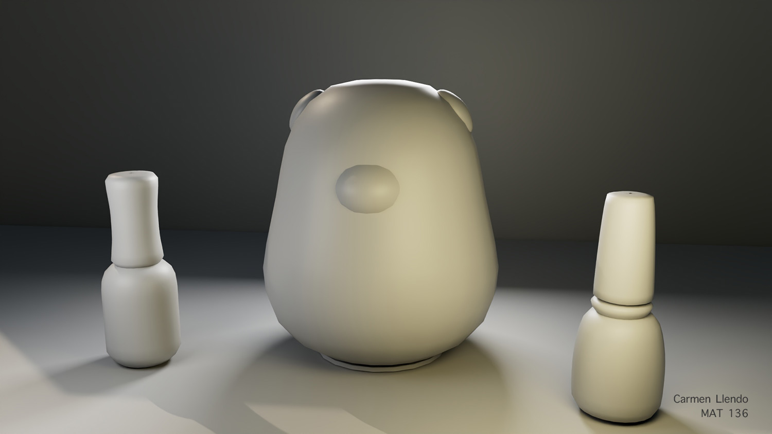 Still Life by Carmen Llendo - an unshaded model of various shapes